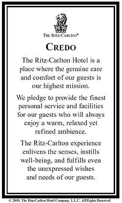 Ritz-Carlton Credo Card